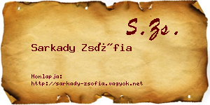 Sarkady Zsófia névjegykártya