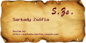Sarkady Zsófia névjegykártya