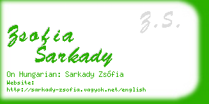 zsofia sarkady business card